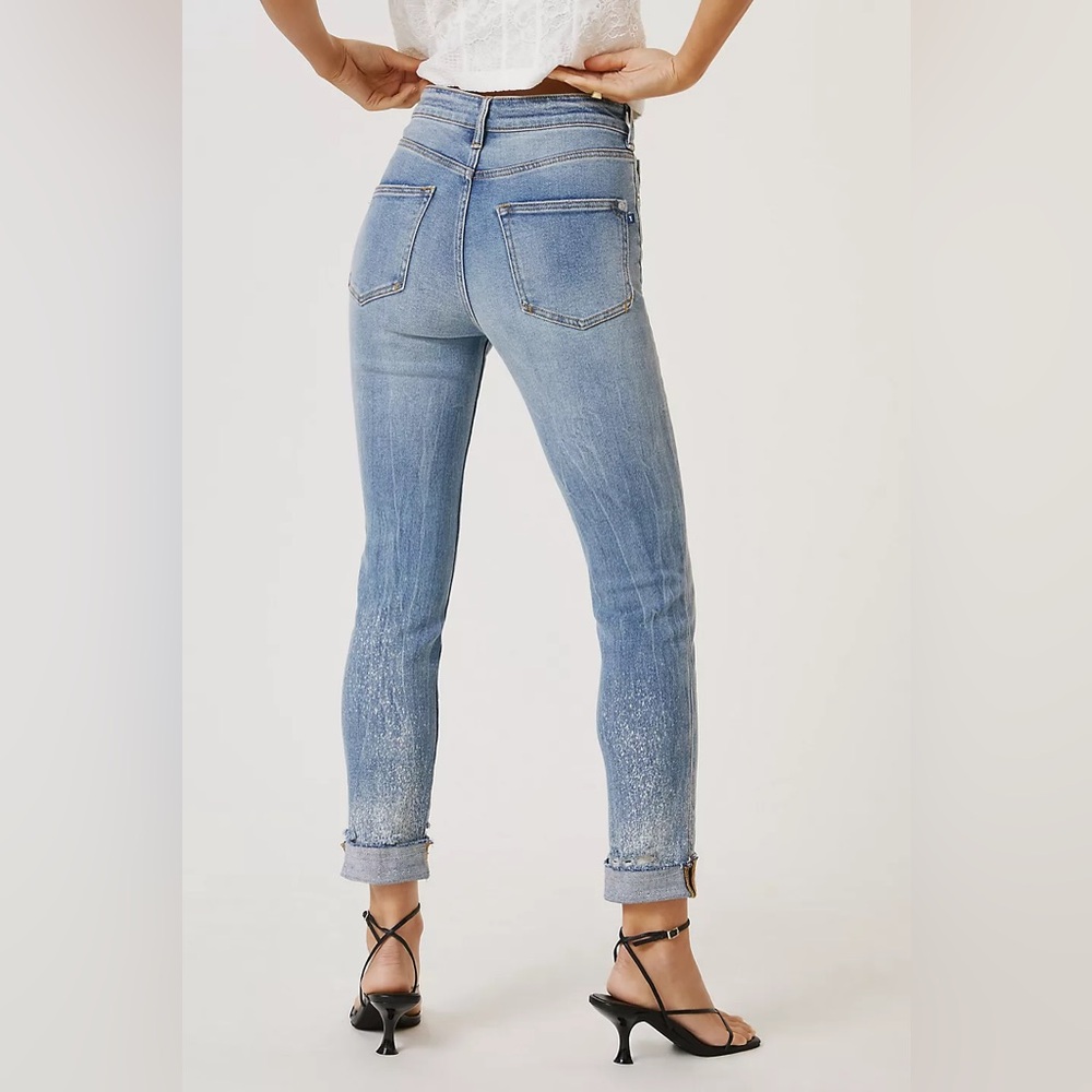 Pilcro The Cigarette Slim Straight Jeans in Distressed Light Wash, 34/18 - Picture 3 of 14